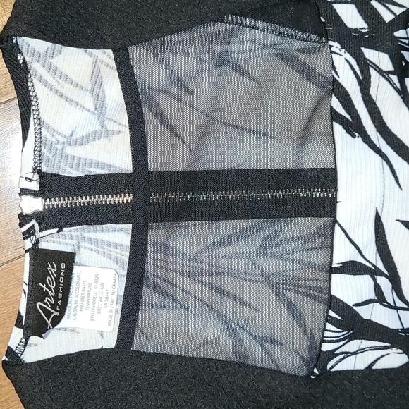 Artex Black and White Sheath Midi Dress Size large - Picture 3 of 9